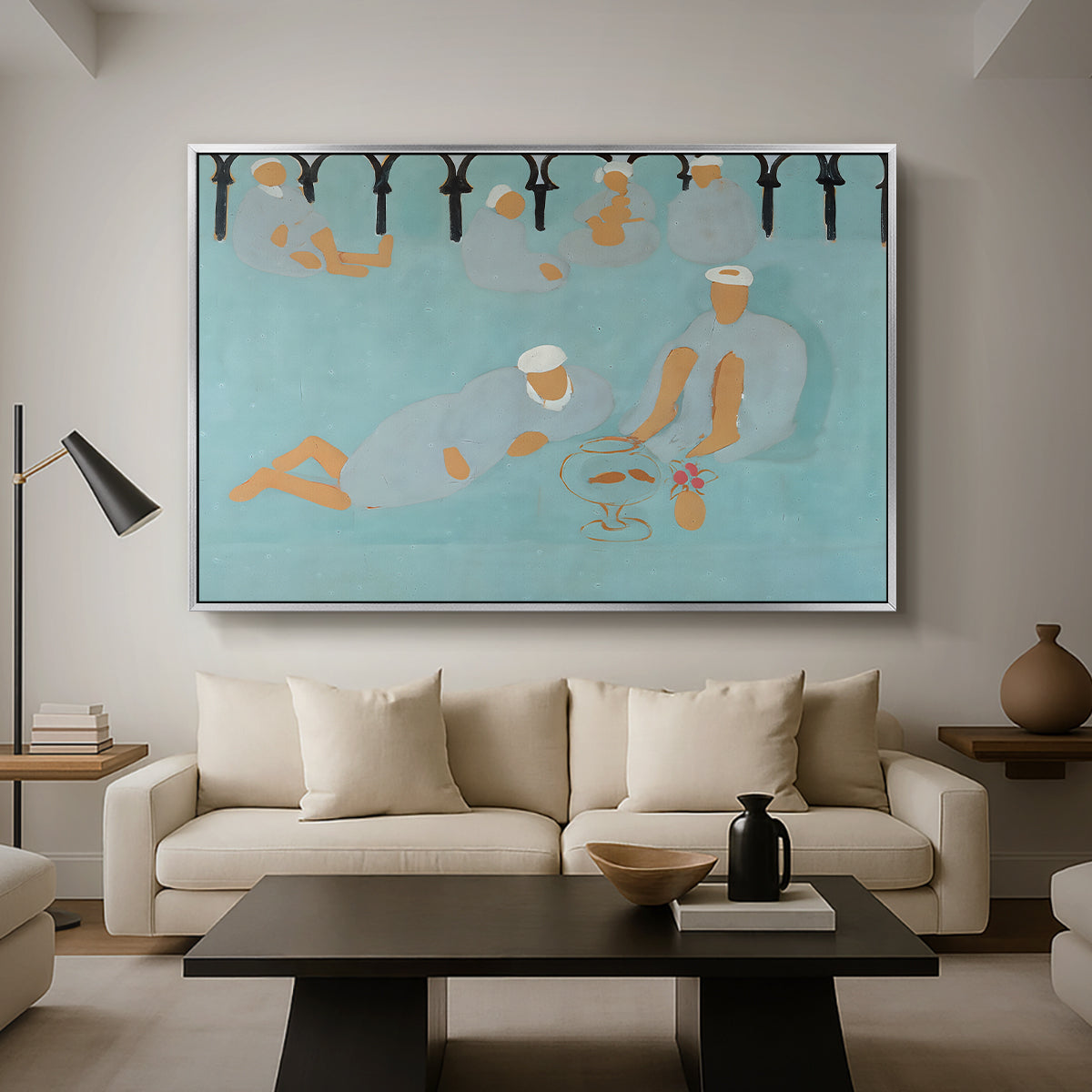 Arab Coffeehouse (Le café Maure), 1913 - Floater Framed Canvas Print