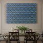 Canvas art print featuring a tightly packed repeating pattern of small flowers and leaves forming dense surface, showcased as a statement wall artwork
