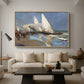 The Beach at Valencia, 1908 - Floater Framed Canvas Print