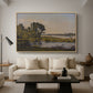 Landscape with a River, 1892 - Floater Framed Canvas Print