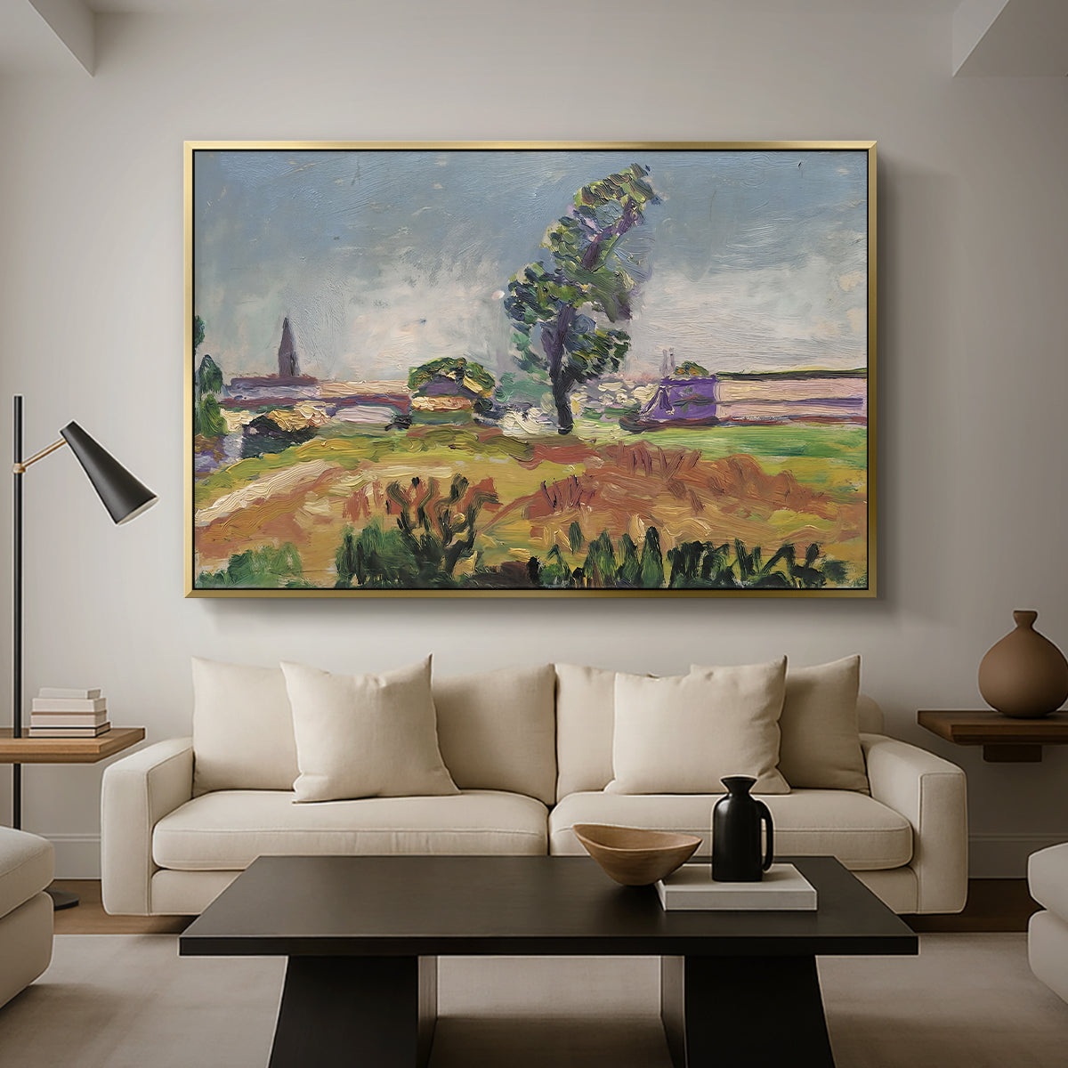 Landscape Around Toulouse, The Bridge of the Young Ladies, 1898 - Floater Framed Canvas Print