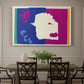 Canvas art print featuring an abstract cut-out suggesting a wolf, showcased as a statement wall artwork