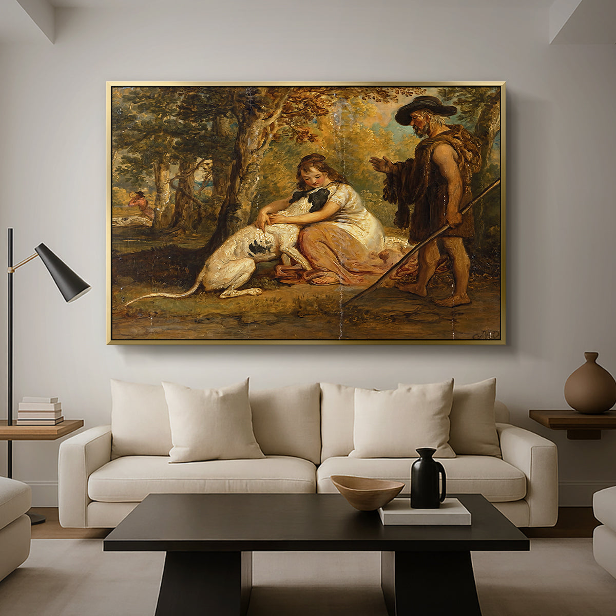 Measure for Measure, or The Biter Bit, 1840 - Floater Framed Canvas Print