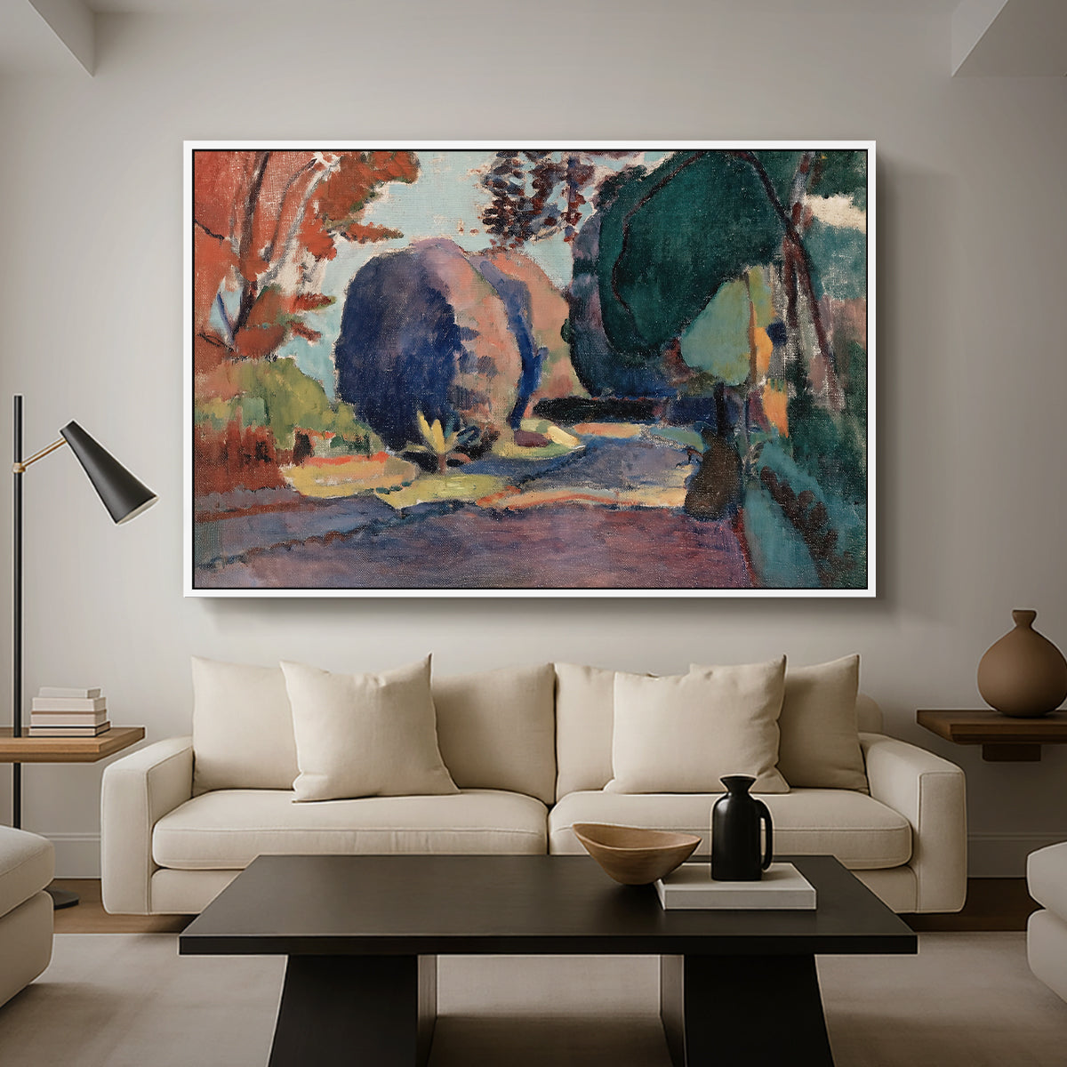 The Luxembourg Gardens, 1901 - Floater Framed Canvas Print