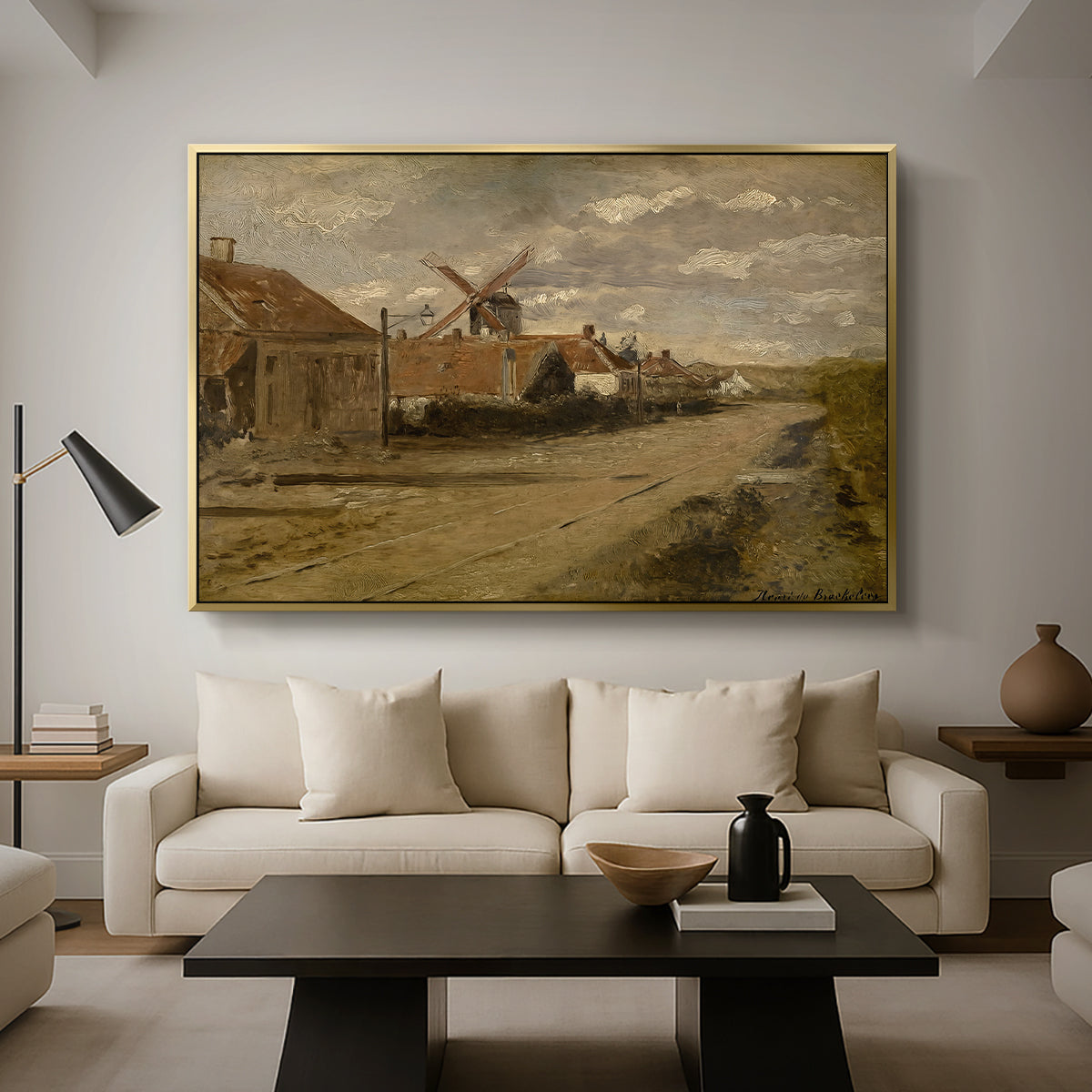 The Mill at Kiel, c. 1885-1888 - Floater Framed Canvas Print