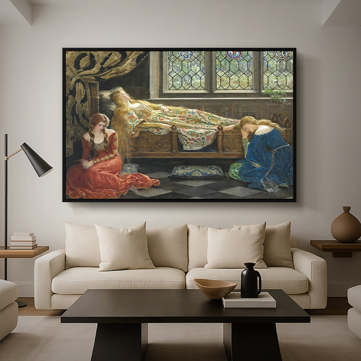 The Sleeping Beauty, 1921 - Floater Framed Canvas Print