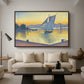 The Port at Sunset, Opus 236, Saint Tropez, 1892 - Floater Framed Canvas Print