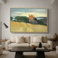 Fields of Wheat in Cagnes, 1918 - Floater Framed Canvas Print