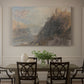 Canvas art print featuring a river landscape with castles along steep terrain, showcased as a statement wall artwork
