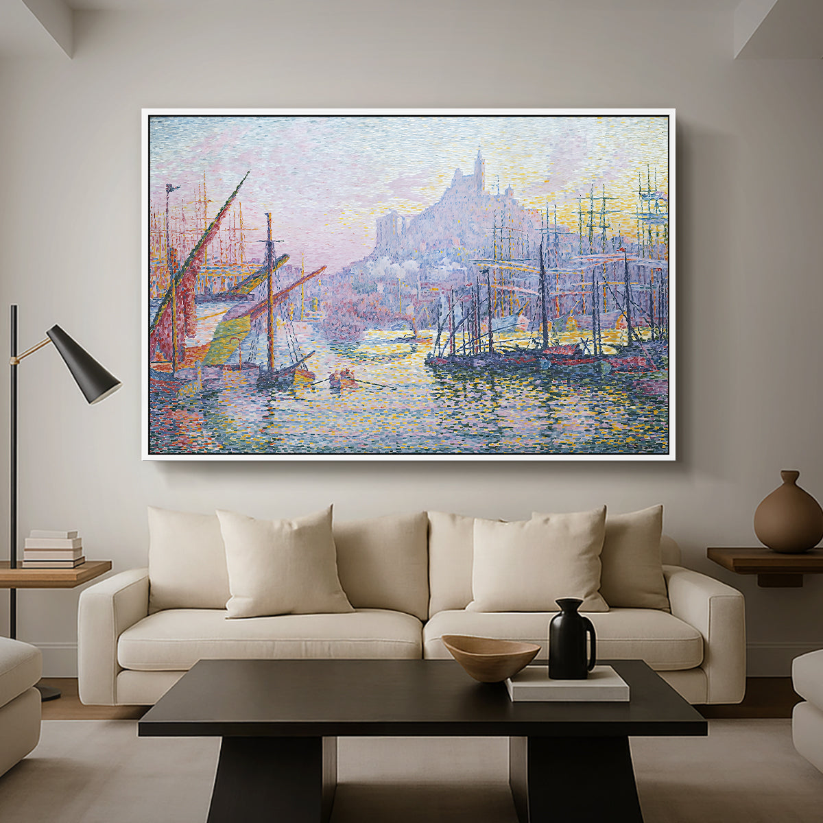 The Port of Marseille, 1905 - Floater Framed Canvas Print