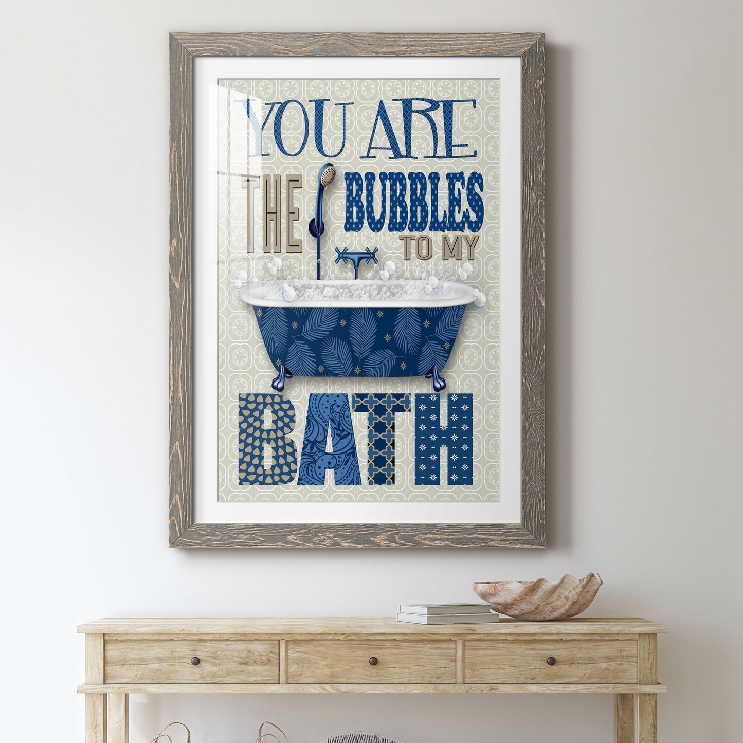 Bubble Bath - Premium Framed Print - Distressed Barnwood Frame - Ready to Hang