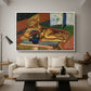 Sculpture and Persian Vase (The Bronze Figure), 1908 - Floater Framed Canvas Print