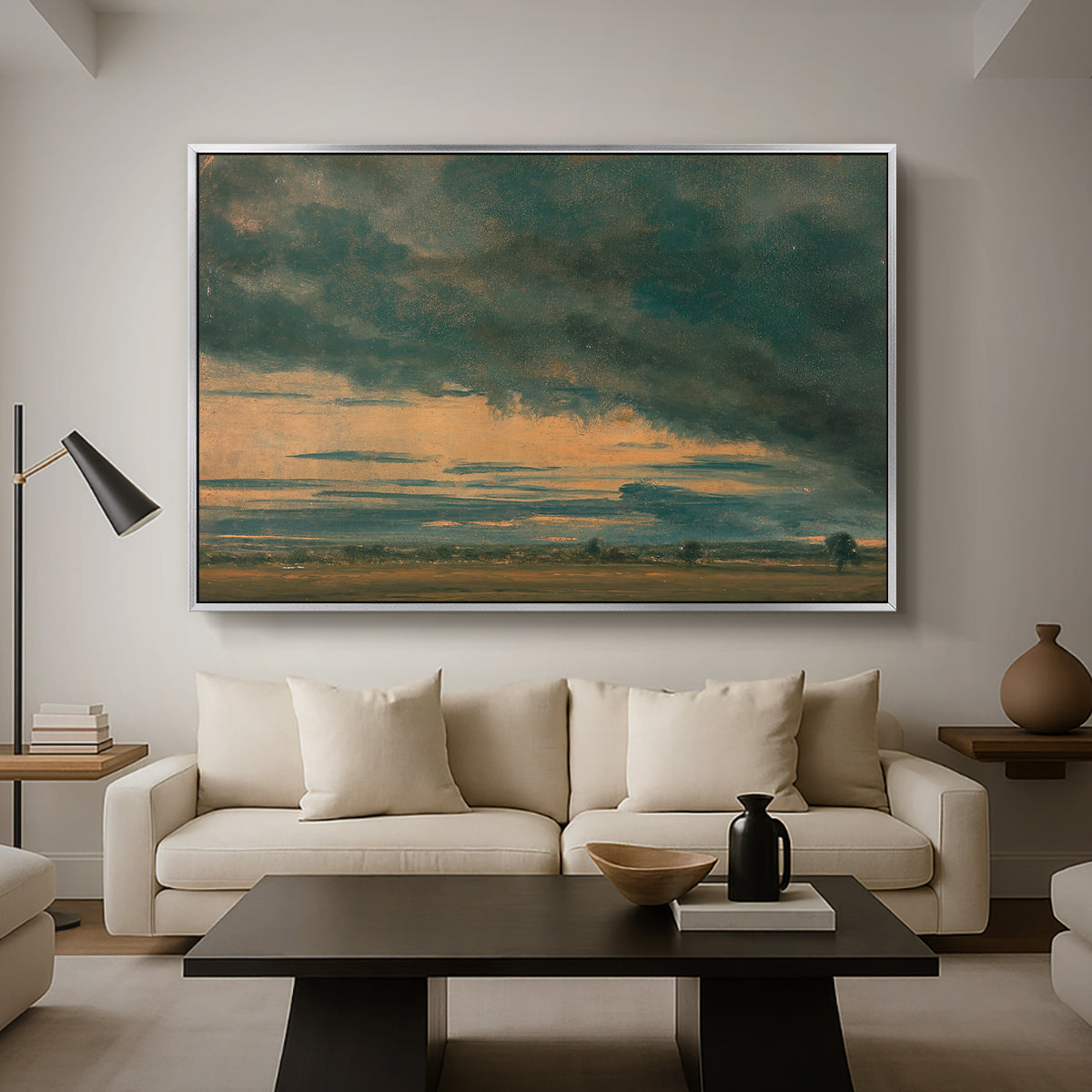 Cloud Study, c. 1821 - Floater Framed Canvas Print