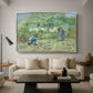 First Steps after Millet, 1890 - Floater Framed Canvas Print