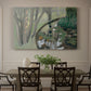 Canvas art print featuring a stream flowing through green landscape, showcased as a statement wall artwork
