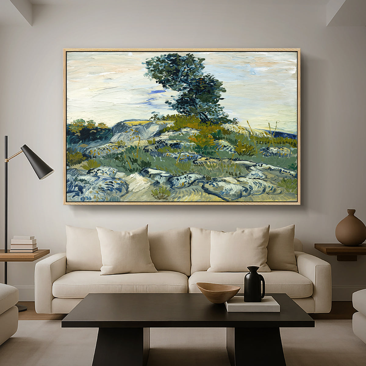 The Rocks, 1888 - Floater Framed Canvas Print