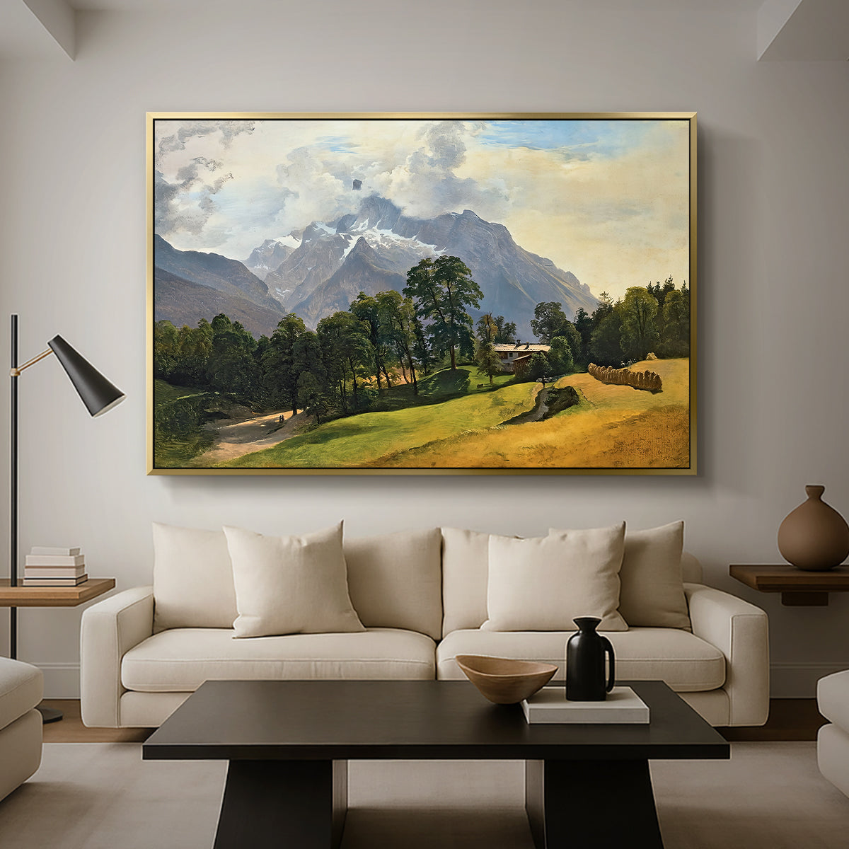 Mountains in Berchtesgaden - Floater Framed Canvas Print
