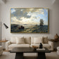 Fresh Breeze on the Norwegian Coast, 1876 - Floater Framed Canvas Print