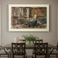 Canvas art print featuring a detailed interior study filled with books, furniture, and personal objects, showcased as a statement wall artwork