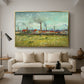 Factories at Clichy, 1887 - Floater Framed Canvas Print