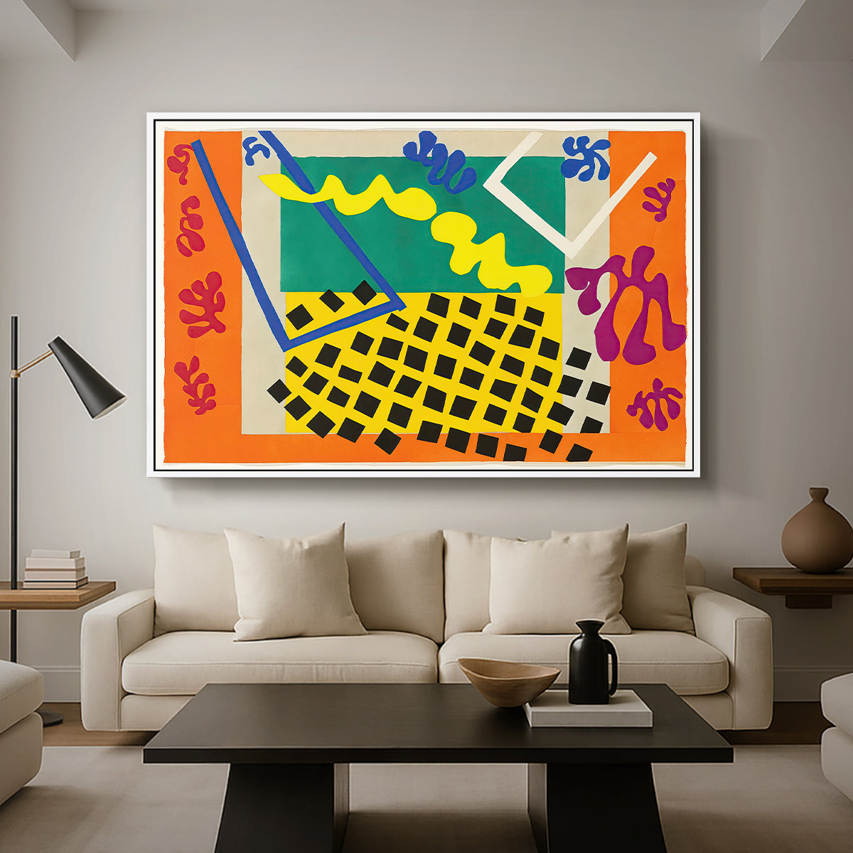 The Codomas (Les codomas), from Jazz, 1947 - Floater Framed Canvas Print