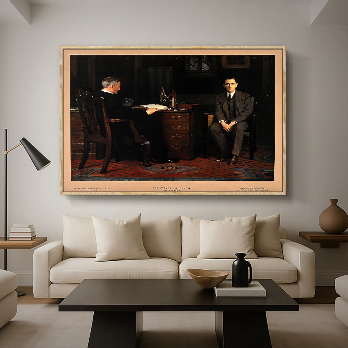 The Sentence of Death, 1908 - Floater Framed Canvas Print
