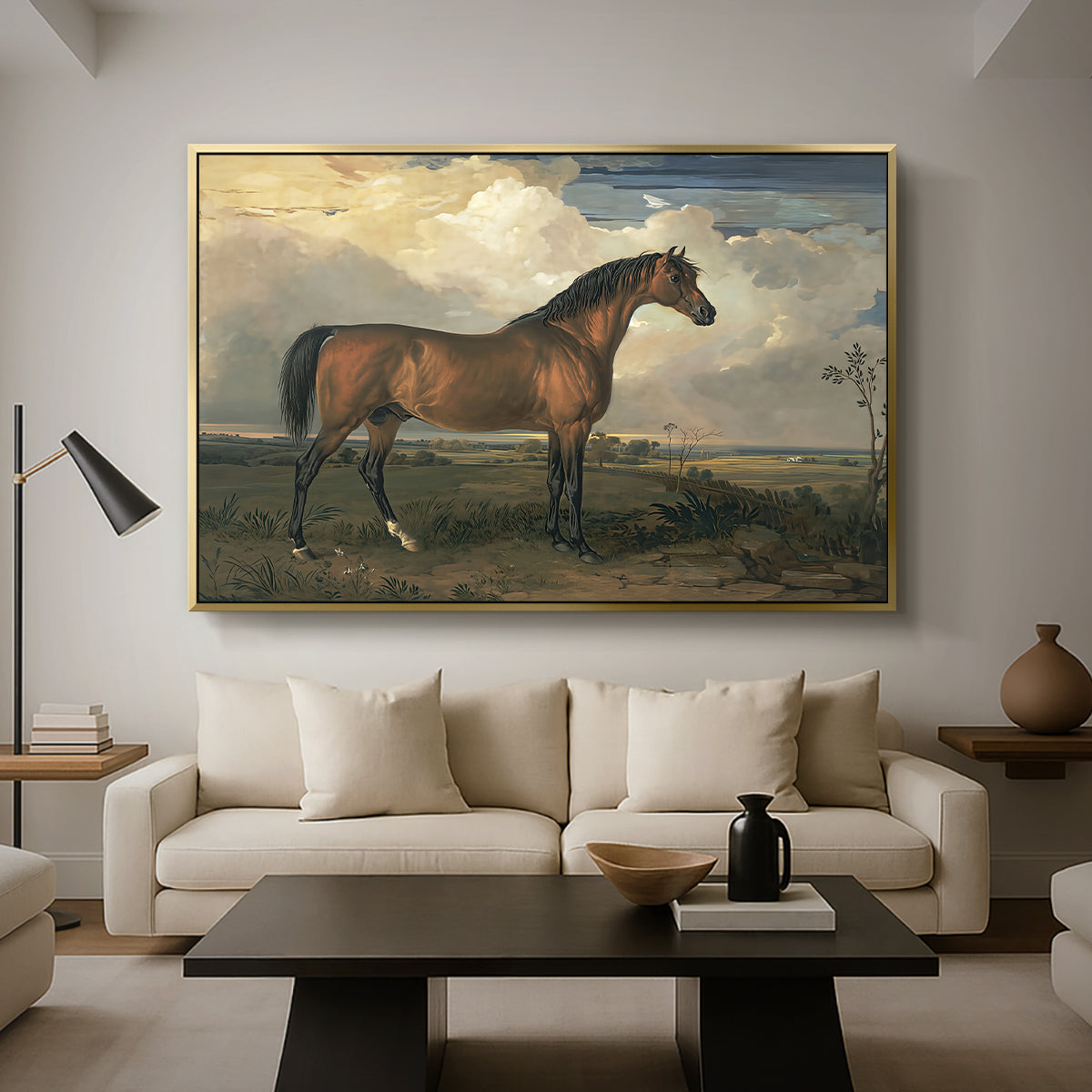 Eagle, A Celebrated Stallion, 1809 - Floater Framed Canvas Print