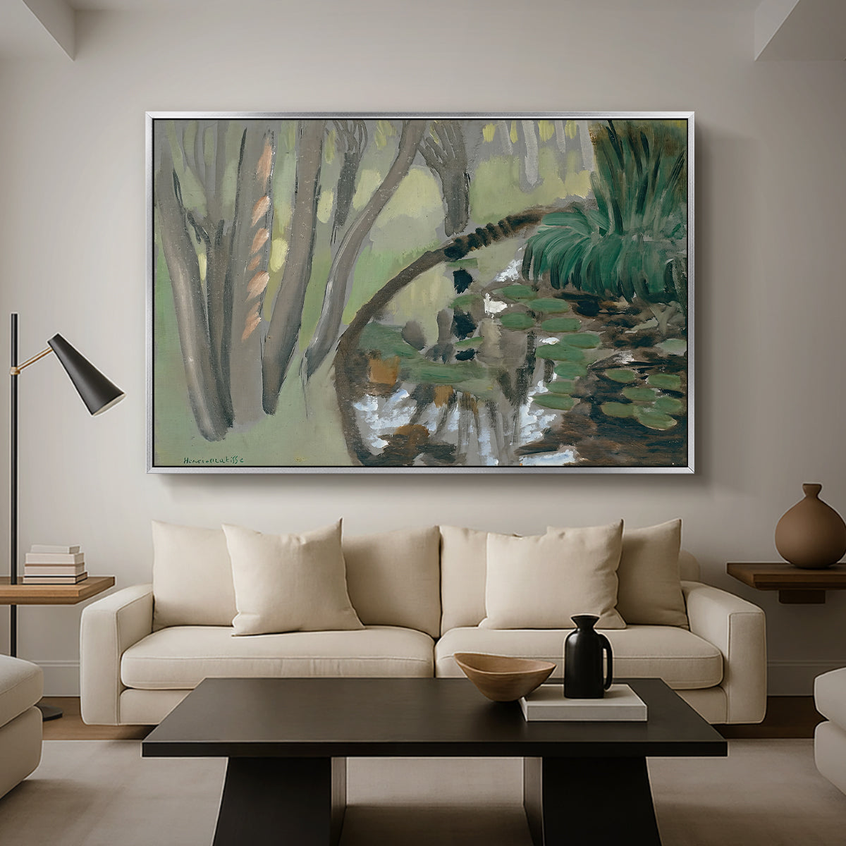 The Stream, Maintenon, 1918 - Floater Framed Canvas Print