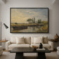 Barge below Flatford Lock, c. 1810 - Floater Framed Canvas Print