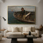Fishermen from Rügen, 1882 - Floater Framed Canvas Print