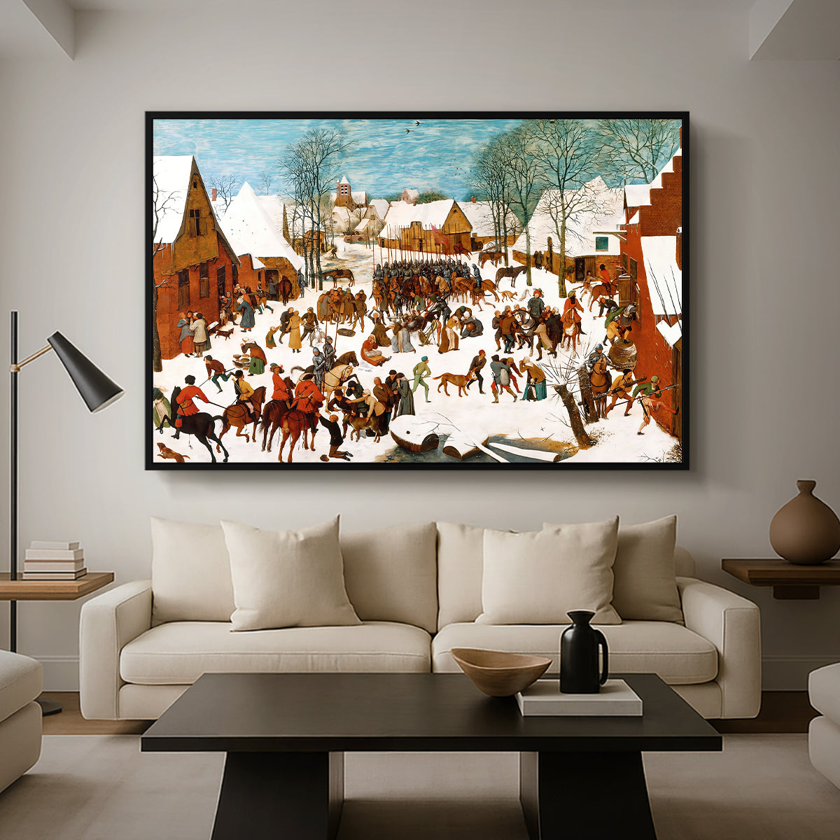 Massacre of the Innocents, c. 1565-1567 - Floater Framed Canvas Print