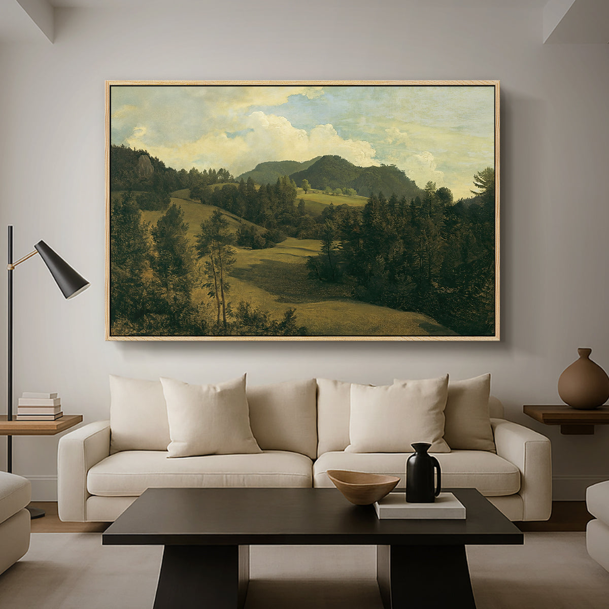 Landscape near Miesenbach, c. 1830 - Floater Framed Canvas Print