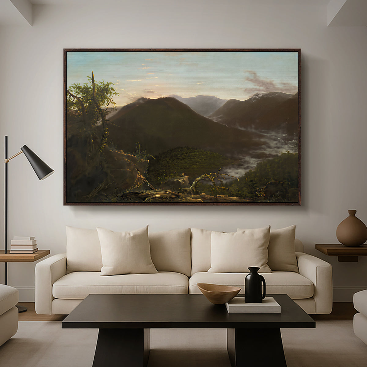 Sunrise in the Catskill Mountains, 1826 - Floater Framed Canvas Print