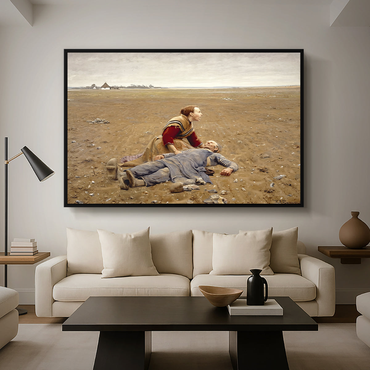 Worn Out (Udslidt), 1889 - Floater Framed Canvas Print