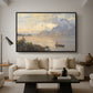 Traunsee, 1871 - Floater Framed Canvas Print