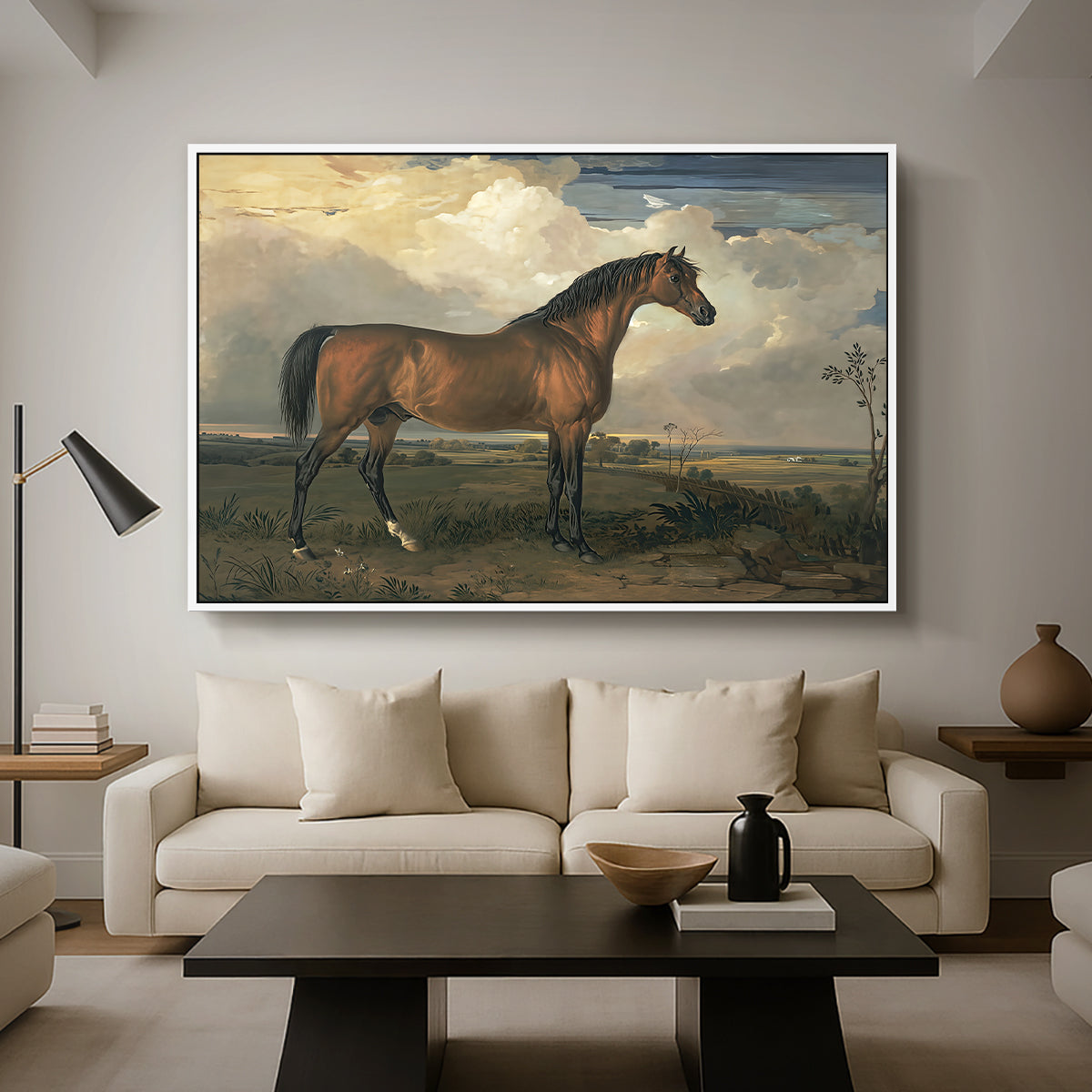 Eagle, A Celebrated Stallion, 1809 - Floater Framed Canvas Print