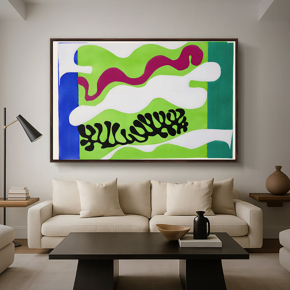 The Lagoon (Le lagon), from Jazz, 1947 - Floater Framed Canvas Print