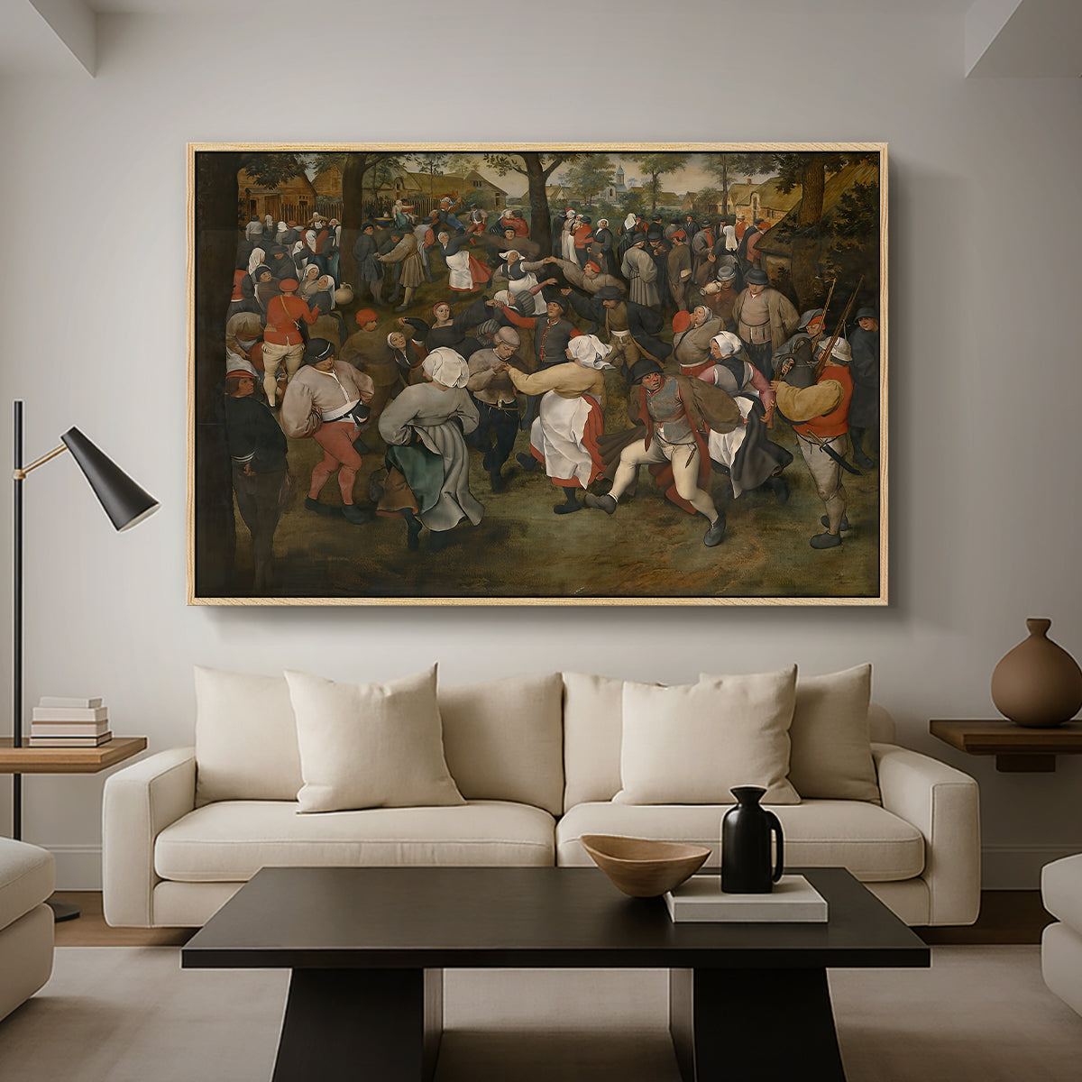The Wedding Dance, c. 1566 - Floater Framed Canvas Print