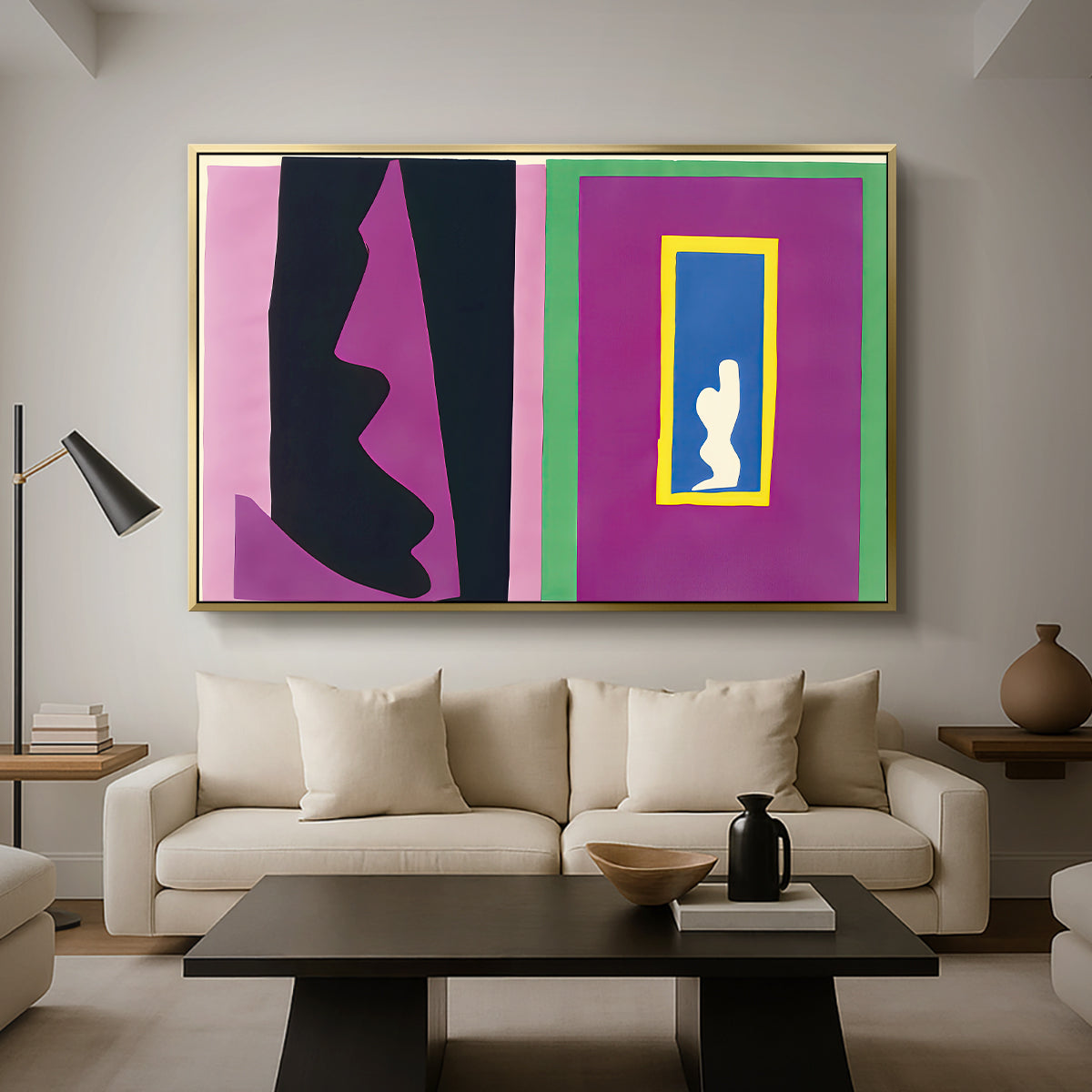 Destiny (Le destin), from Jazz, 1947 - Floater Framed Canvas Print