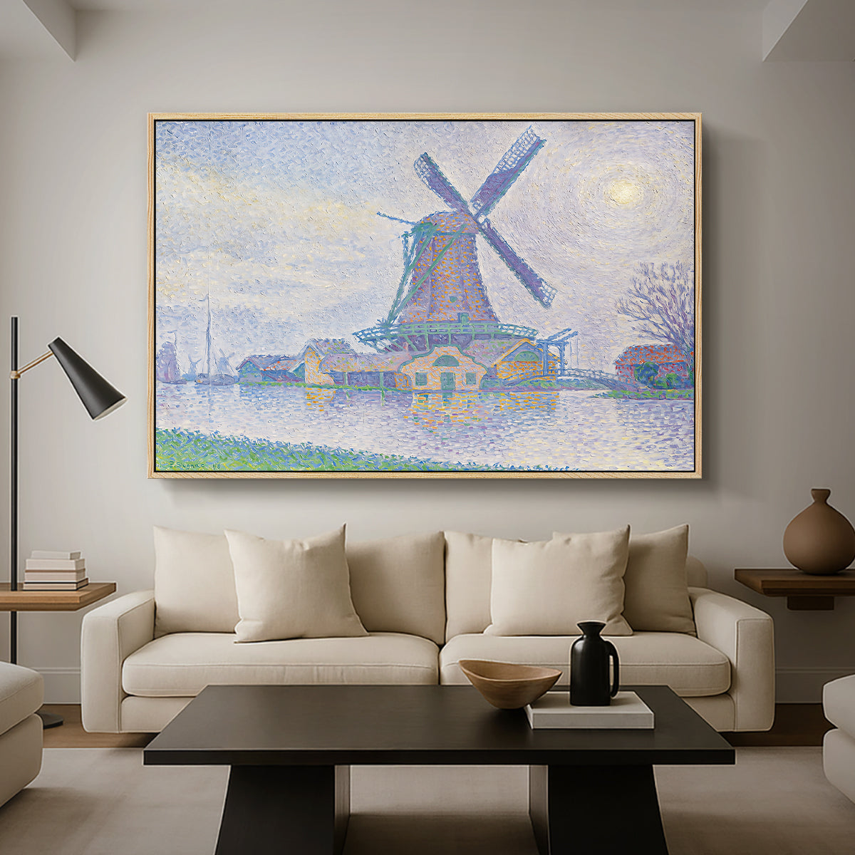 Mill of Edam (Moulin d'Edam), 1896 - Floater Framed Canvas Print