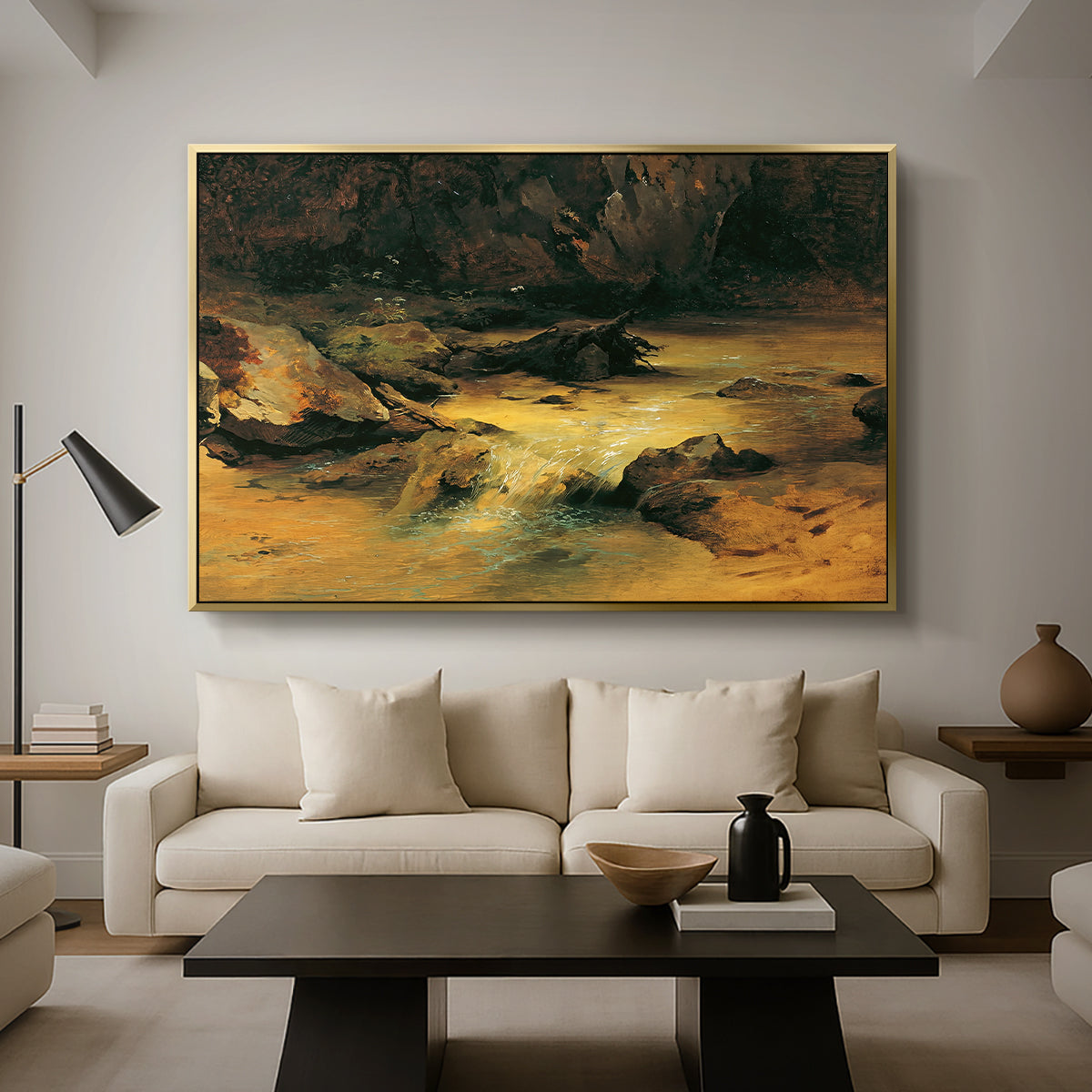 Wildbach (Wild Stream) - Floater Framed Canvas Print