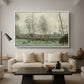 Washerwomen in a Willow Grove, c. 1871 - Floater Framed Canvas Print