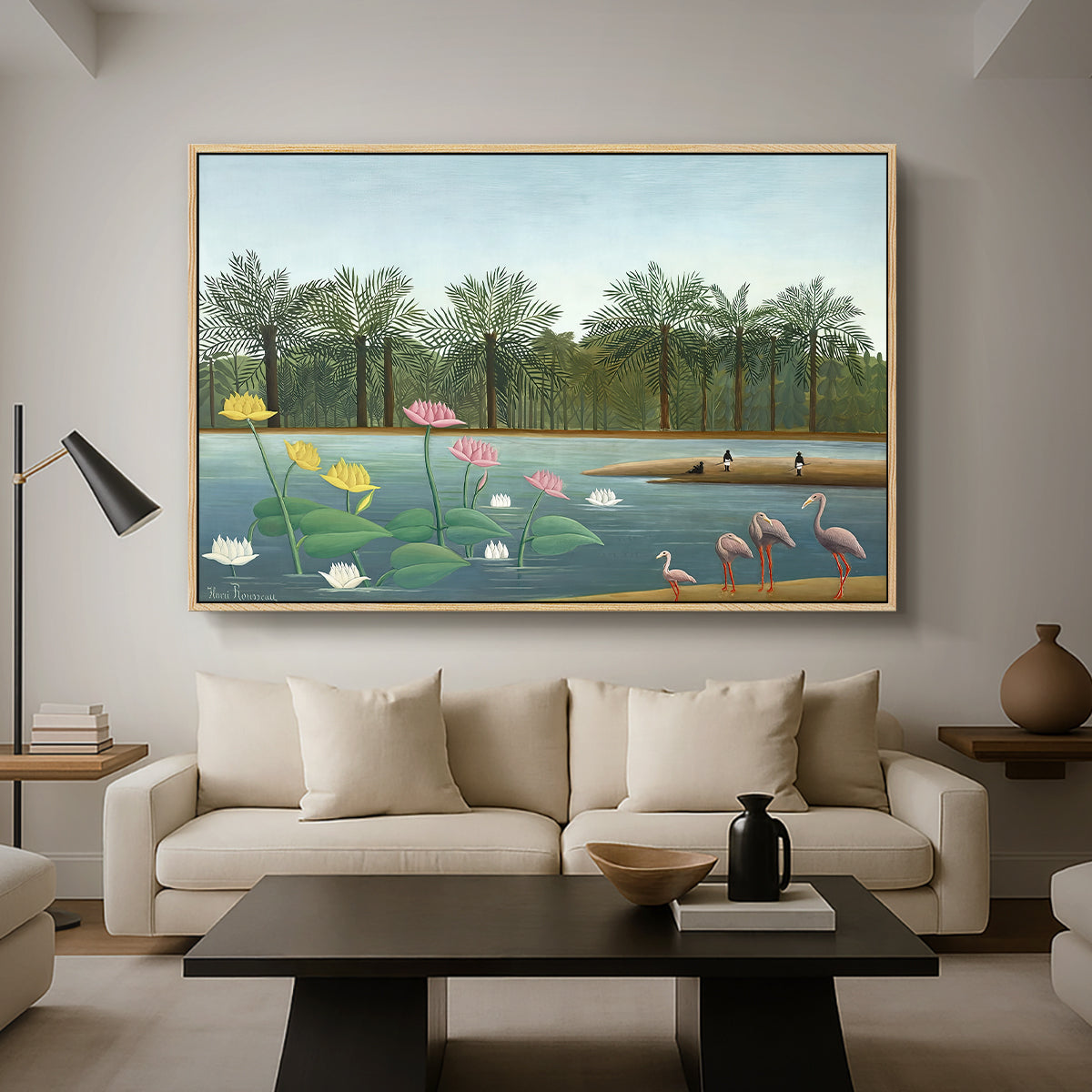 The Flamingoes (Les Flamants), 1907 - Floater Framed Canvas Print