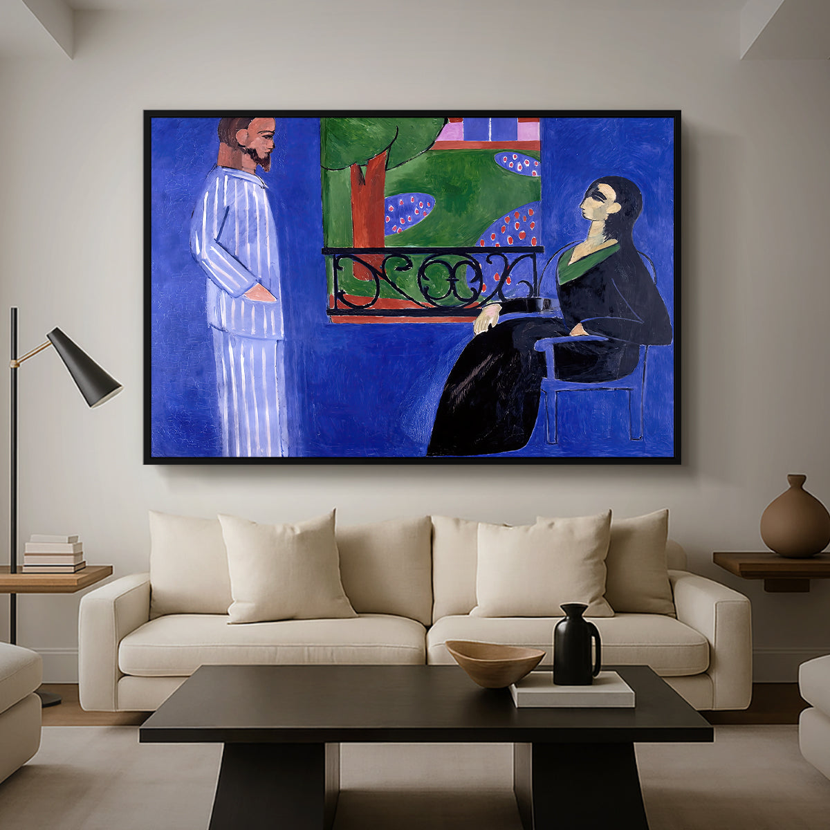 The Conversation, c. 1908-1912 - Floater Framed Canvas Print