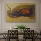 Canvas art print featuring a man grappling with large snake in dramatic physical struggle, showcased as a statement wall artwork
