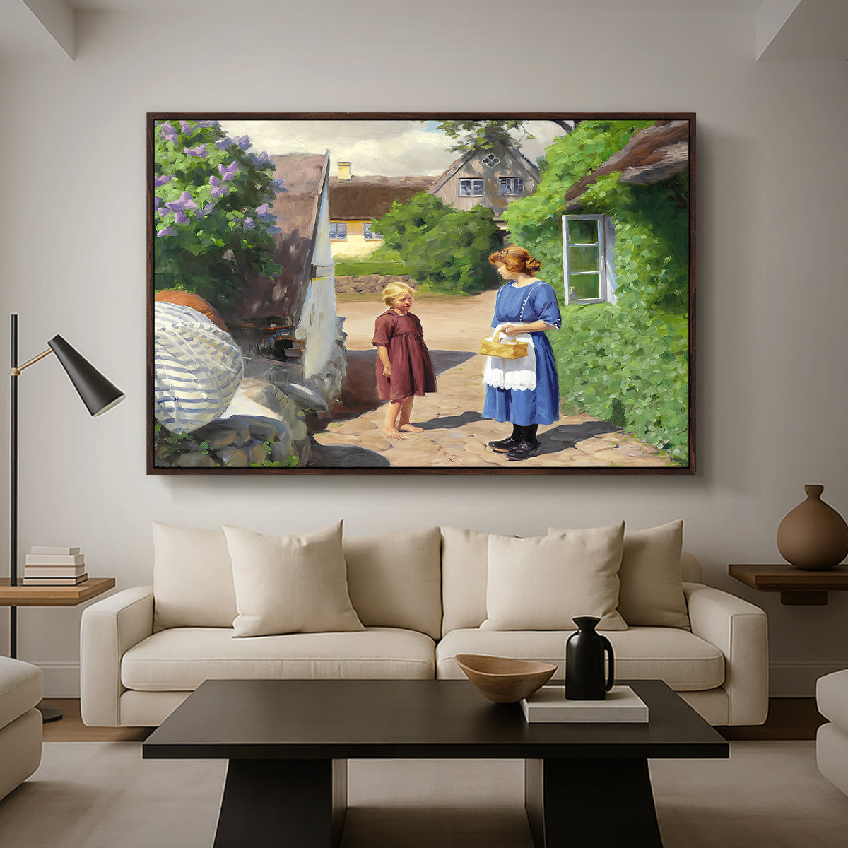 Summer Day in Jyllinge, 1922 - Floater Framed Canvas Print