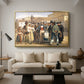 A Charlatan Selling Blacking in the Piazza Barberini in Rome, c. 1840-1849 - Floater Framed Canvas Print