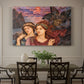 Canvas art print featuring two female figures gazing outward with vivid sky behind them, showcased as a statement wall artwork