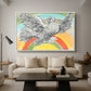 Flying Dove with Rainbow (Colombe volant à l'Arc-en-ciel), 1952 - Floater Framed Canvas Print