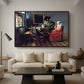 The Glass of Wine, c. 1660 - Floater Framed Canvas Print